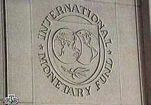 Эмблема Международного валютного фонда. Кадр НТВ