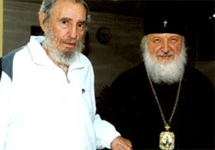 Фидель Кастро и Митрополит Кирилл. Фото с сайта РПЦ