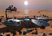 ''Бигль-2'' на Марсе. Иллюстрация AFP с сайта BBC News http://news.bbc.co.uk/hi/russian/sci/tech/newsid_2731000/2731795.stm
