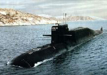 Ракетный подводный крейсер
пр. 667 БДРМ. Фото с сайта www.submarine.id.ru
