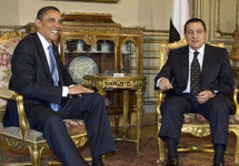 Барак Обама и Хосни Мубарак. Фото АР