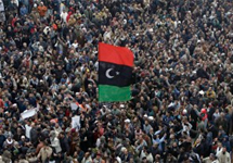 Демонстрация оппозиции в Ливии. Кадр с сайта cbc.ca