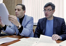 Борис Немцов и Владимир Милов. Фото: bfm.ru 