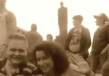 Рассвет у памятника Тимирязеву. Фото из твиттера gruppa_voina