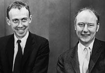 Фотография Крика с Уотсоном конца 50-х гг. с сайта www.time.com